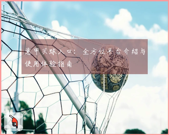 意甲买球入口：全方位平台介绍与使用体验指南